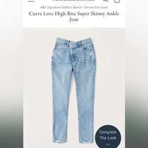 Abercrombie and Fitch Curve Love Super Skinny Ankle High Rise Jeans - Size 14